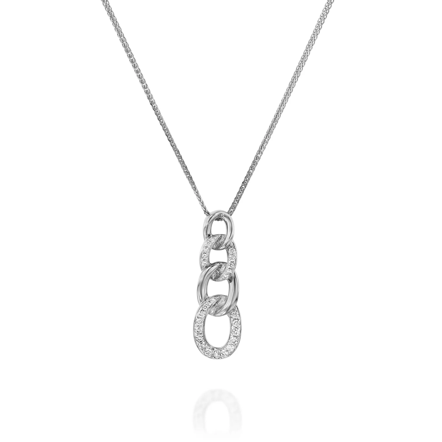 תליון יהלומים, 14K זהב, משובץ 0.15 קראט יהלומים, דגם PDPF13675