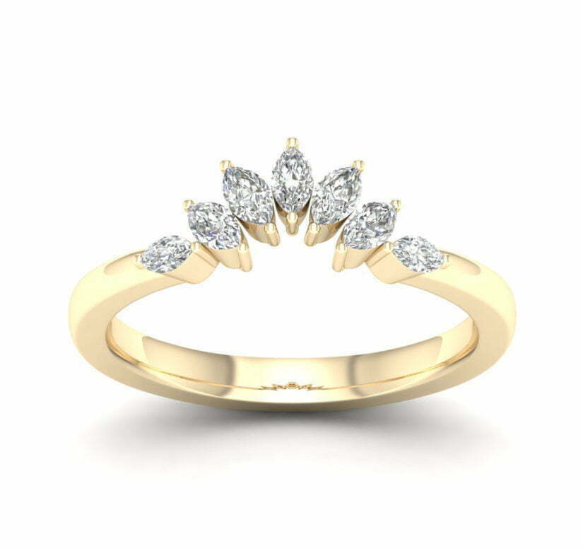 טבעת יהלומים, זהב 14K, משובצת 0.33 קראט יהלומים, דגם RDRE0068