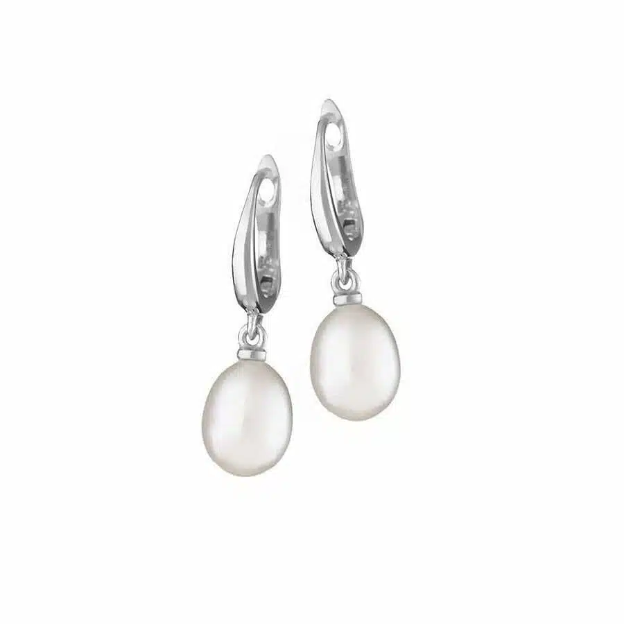 עגילי פנינה טיפה, יוקרתיים, 14k זהב, דגם ET1