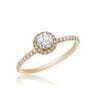 טבעת אירוסין משובצת יהלומים, זהב 18K, משובצת 0.66 קראט יהלומים