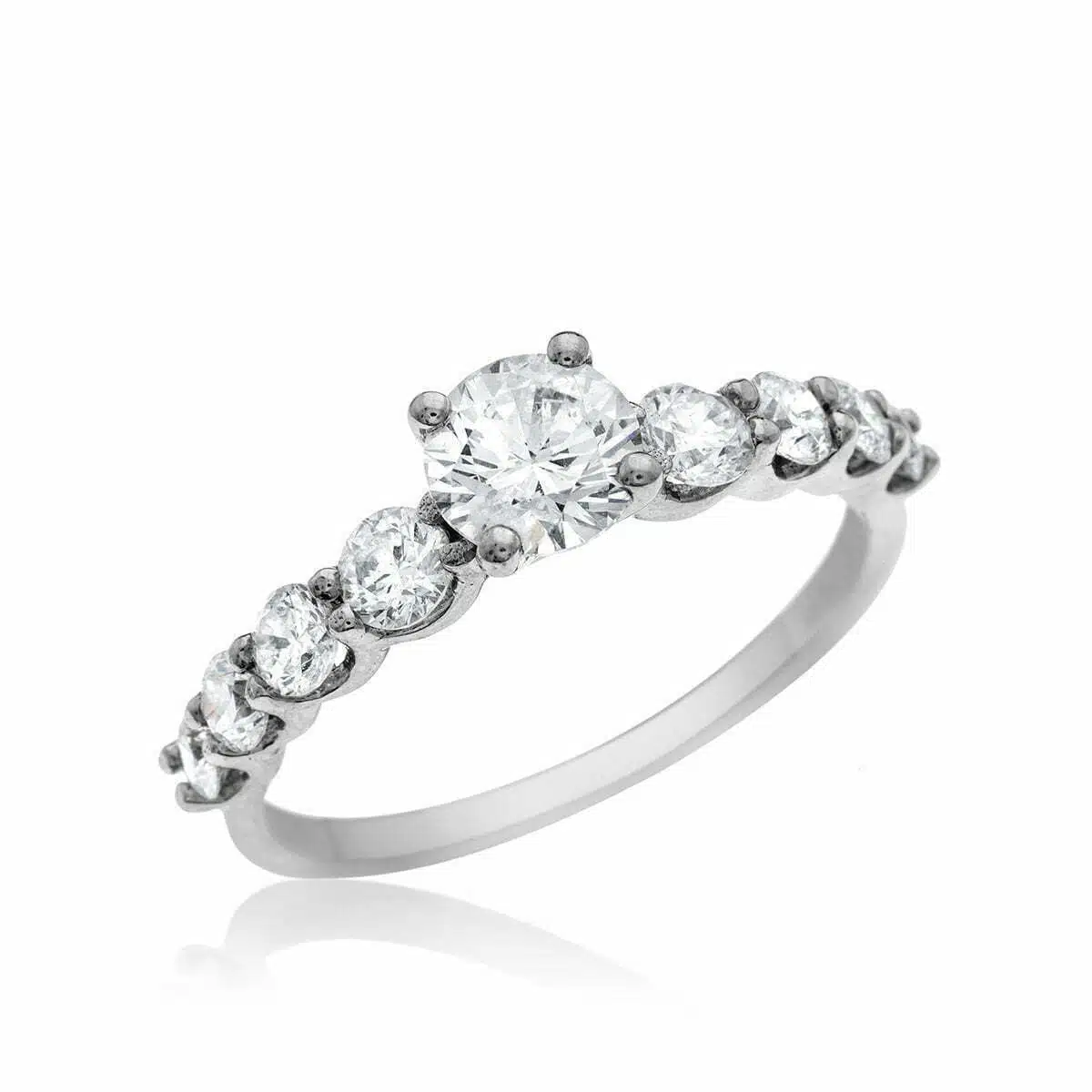 טבעת אירוסין יהלומים, זהב 18K משובצת יהלומים 1.16 קראט