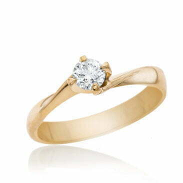 טבעת אירוסין, זהב 18K, משובצת 0.22 קראט יהלומים, דגם RD888