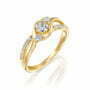 טבעת יהלומים בעיצוב קלאסי, זהב 14K, משובצת 0.56 קראט יהלומים, דגם RD3376
