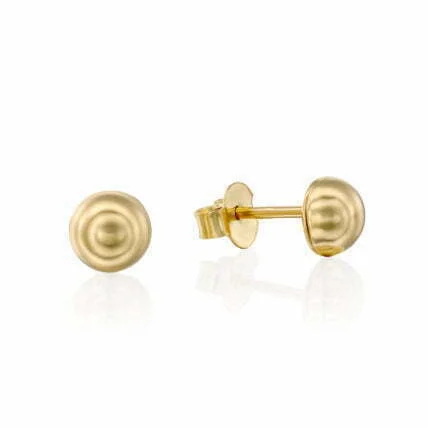 עגילי זהב צמודים, 14K, דגם E09-ORDM04