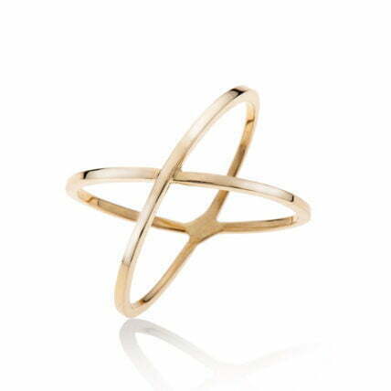 טבעת בעיצוב מינימליסטי, זהב 14K, דגם R2936