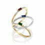 טבעת אמרלד ויהלומים , זהב 14K, משובצת 0.03 קראט יהלומים, דגם RD3623EM