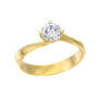 טבעת אירוסין, זהב 18K, משובצת 0.30 קראט יהלומים, דגם RD888