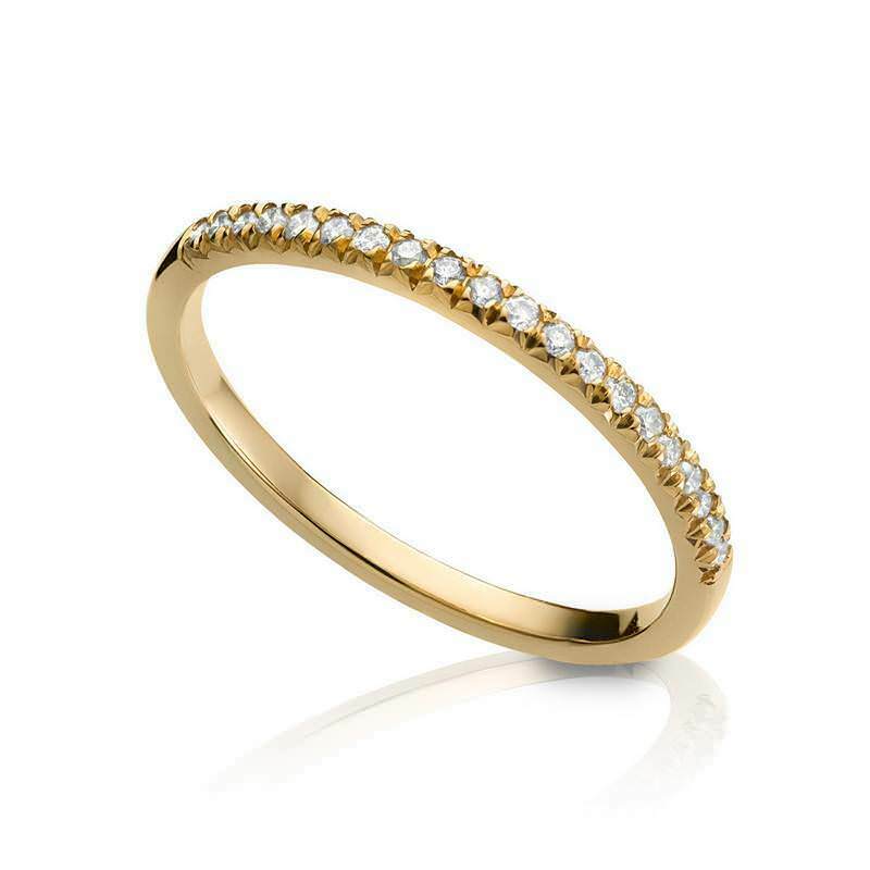 טבעת יהלומים בעיצוב קלאסי, זהב 14k, משובצת 0.11 קראט יהלומים RD2080100