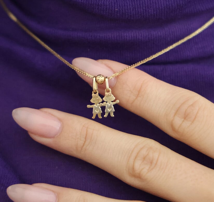 תליון בן, 14K זהב, דגם P2061500SB