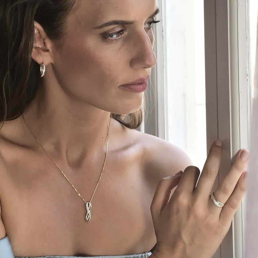 טבעת יהלומים, זהב 14K, משובצת 0.17 קראט יהלומים, דגם RDRF17707