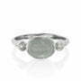 טבעת אבן אקוומרין ויהלומים, זהב 14K, משובצת 0.04 קראט יהלומים, דגם RD535-257AQ