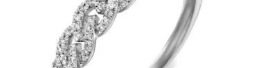 טבעת יהלומים בעיצוב קלאסי, זהב לבן 14K, משובצת 0.2 קראט יהלומים, דגם RDRF17222