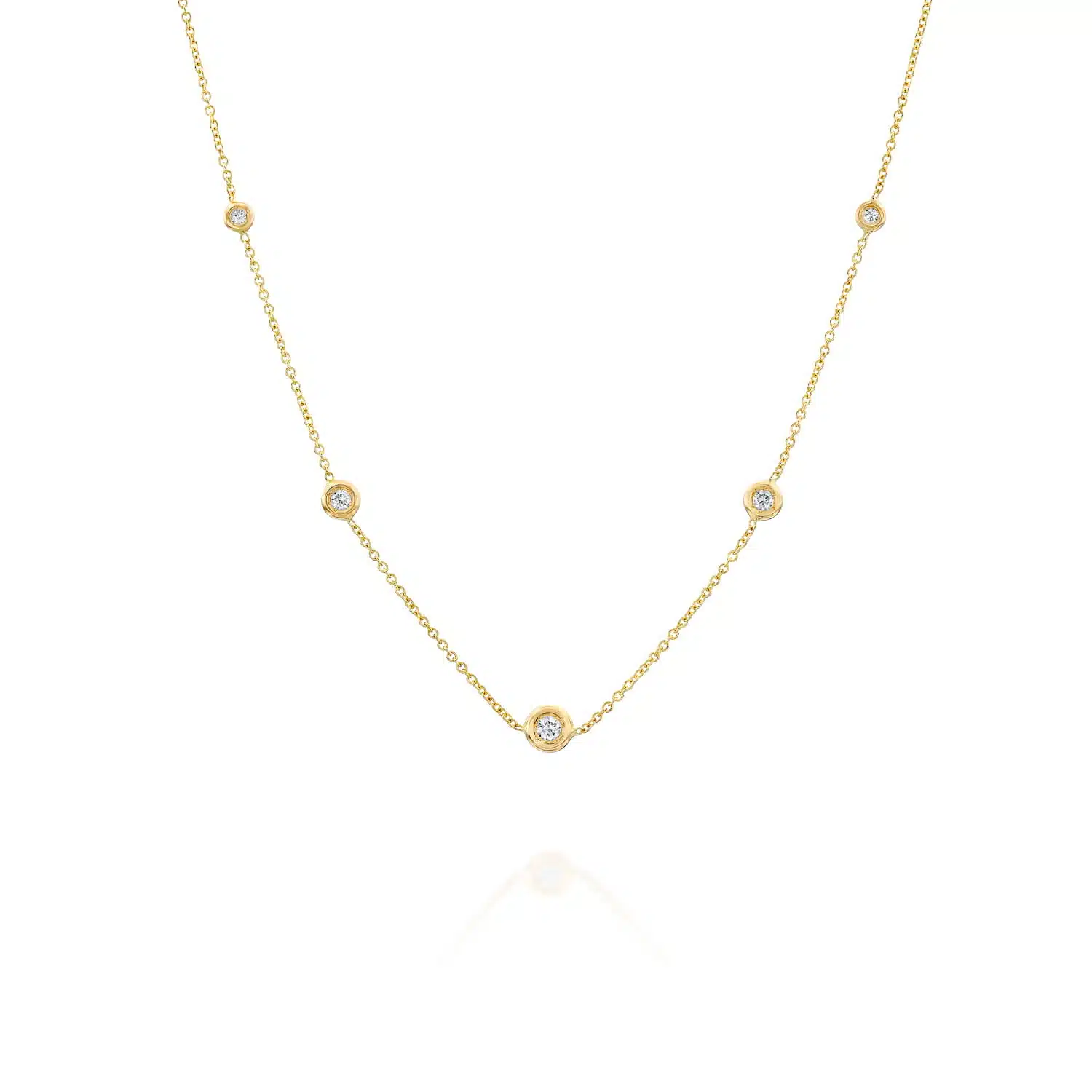 שרשרת יהלומים, 14K זהב, משובצת 0.24 קראט יהלומים, דגם CDCH7