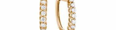 עגילי יהלומים, זהב 14K, משובצים 0.18 קראט יהלומים, דגם ED2132