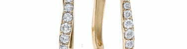 עגילי יהלומים, זהב 14K, משובצים 0.22 קראט יהלומים, דגם ED3427