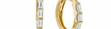 עגילי חישוק משובצים יהלומים, זהב 14K, משובצים 0.18 קראט יהלומים, דגם EDEF20771