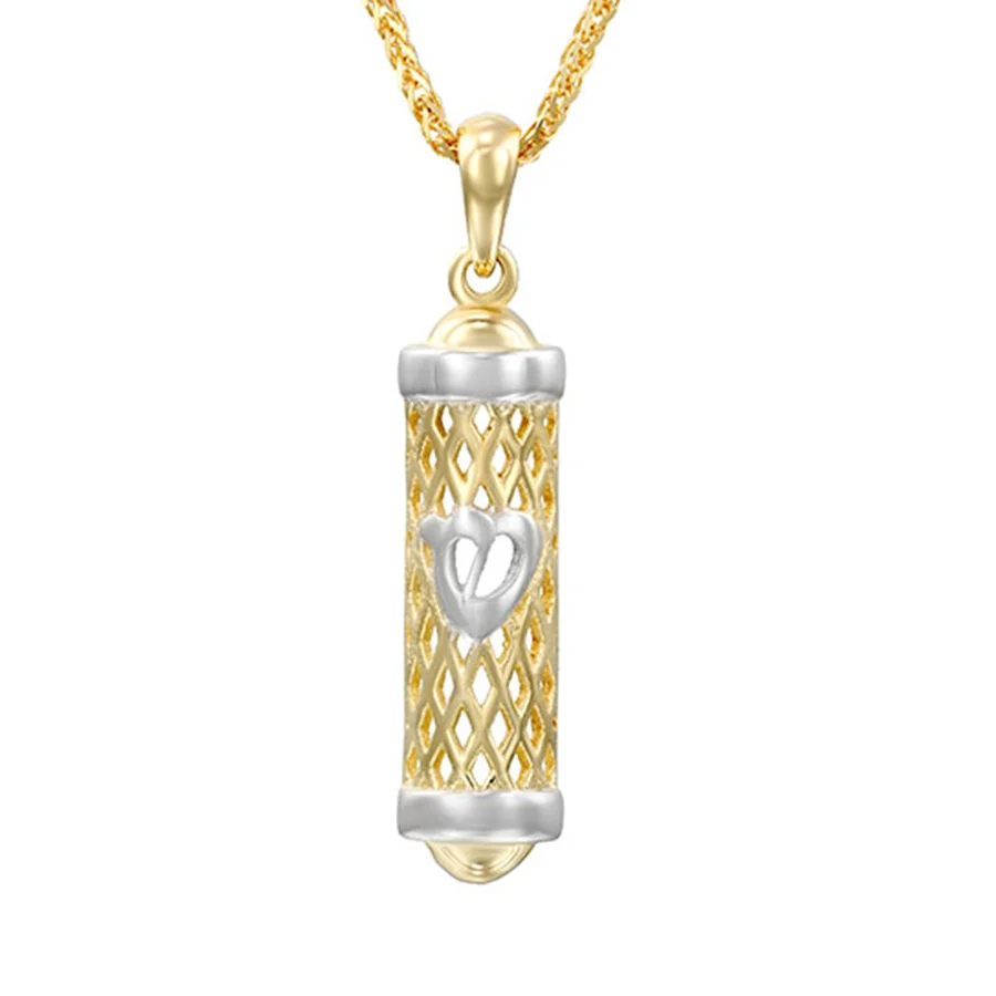 תליון מזוזה לגבר, 14K זהב, דגם P3378