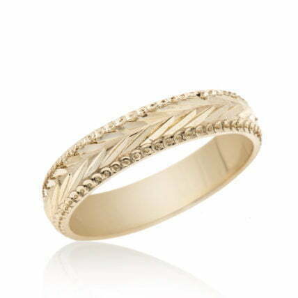 טבעת נישואין מעוצבת, זהב 14K, דגם R1199-45