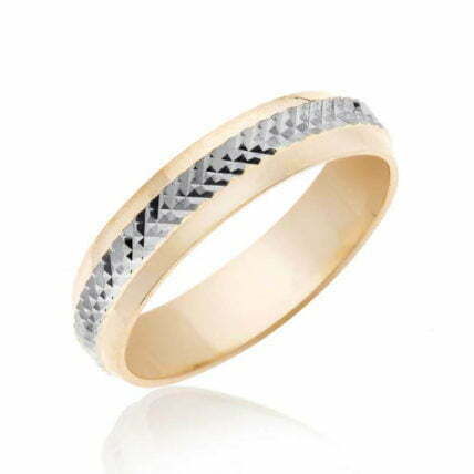 טבעת נישואין, זהב משולב 14k, דגם R1200