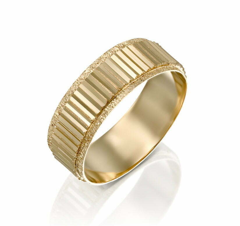 טבעת נישואין, זהב 14K, דגם R1277