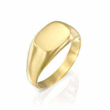 טבעת חותם לגבר ולאישה, 14K זהב, דגם R3610