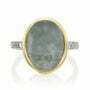 טבעת אבן אקוומרין ויהלומים, זהב 14K, משובצת 0.07 קראט יהלומים, דגם RD535-3793AQ
