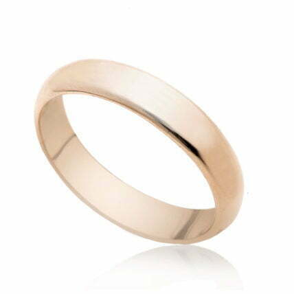 טבעת נישואין דקה, זהב לבן/צהוב 14K, דגם R642A-04