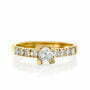 טבעת אירוסין בעיצוב קלאסי, זהב 14K, משובצת 0.58 קראט יהלומים