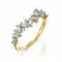 טבעת יהלומים בעיצוב מינימליסטי, זהב 14K, משובצת 0.4 קראט יהלומים, דגם RDRA9253