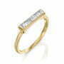 טבעת יהלומים בעיצוב מינימליסטי, זהב 14K, משובצת 0.25 קראט יהלומים, דגם RDRA9401