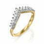 טבעת יהלומים בעיצוב כתר, זהב 14K, משובצת 0.33 קראט יהלומים, דגם RDRA9422