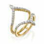 טבעת יהלומים בעיצוב כתר, זהב 14K, משובצת 0.5 קראט יהלומים, דגם RDRE0062