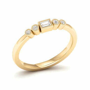 טבעת יהלומים, זהב 14K, משובצת 0.10 קראט יהלומים, דגם RDRF15429