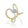 טבעת יהלומים בעיצוב מינימליסטי, זהב 14K, משובצת 0.33 קראט יהלומים, דגם RDRF16142