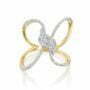 טבעת יהלומים בעיצוב מינימליסטי, זהב 14K, משובצת 0.33 קראט יהלומים, דגם RDRF16142