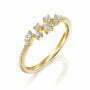 טבעת יהלומים בעיצוב מינימליסטי, זהב 14K, משובצת 0.33 קראט יהלומים, דגם RDRF17434