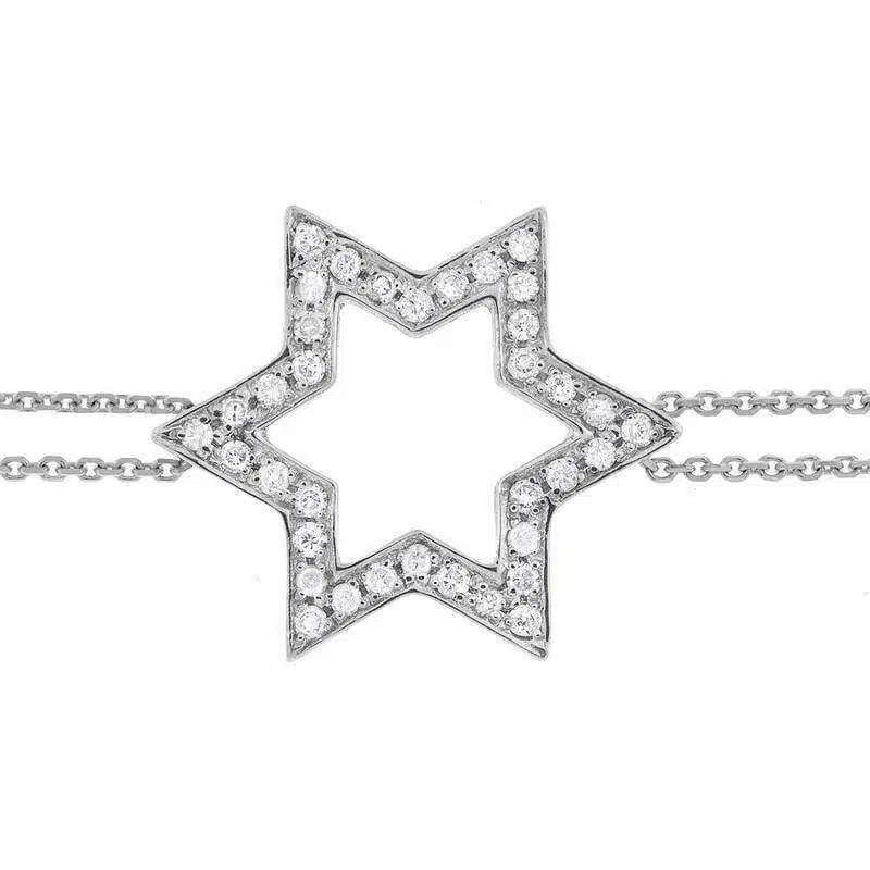 צמיד יהלומים זהב 14k, משובץ 0.18 קראט יהלומים, דגם BD2467