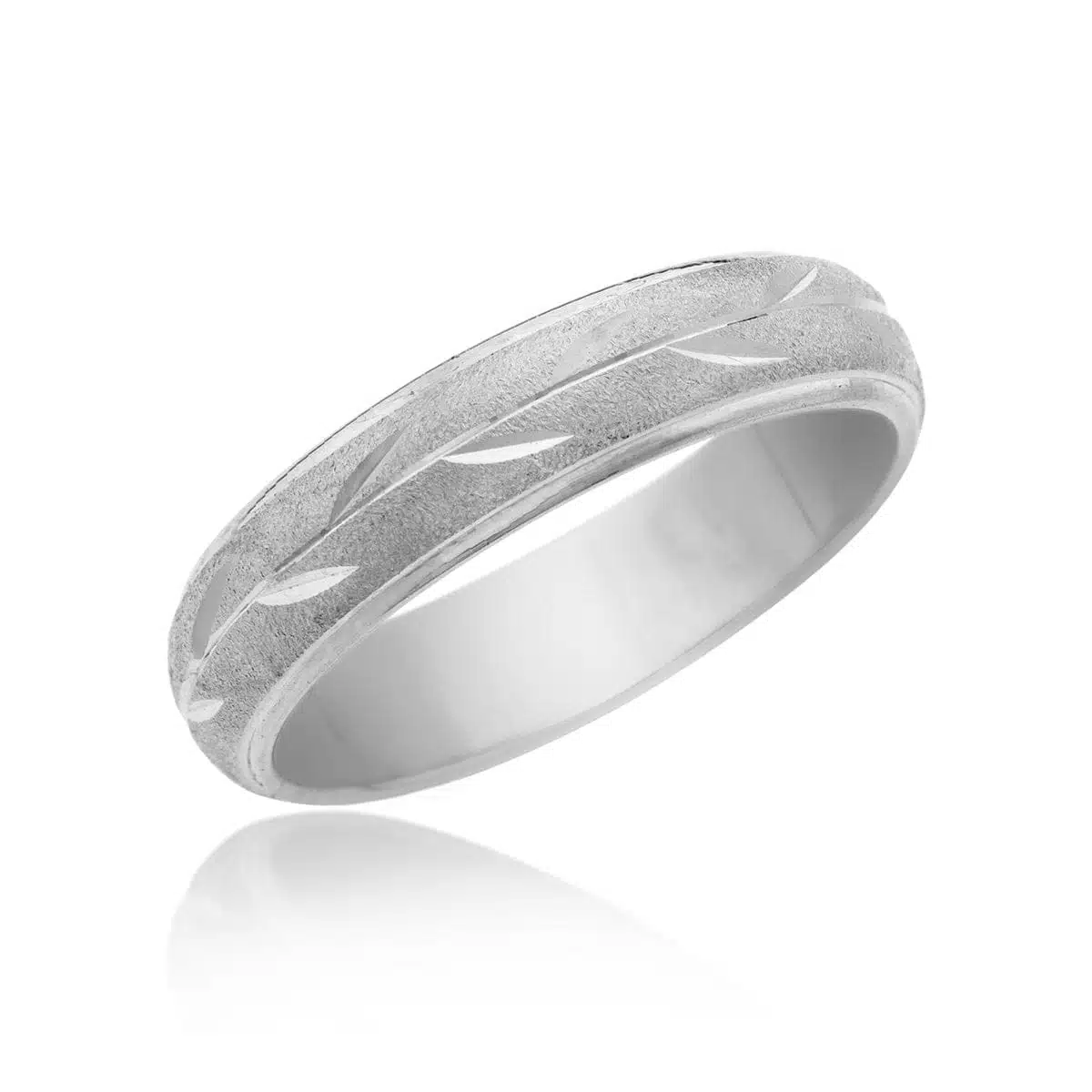 טבעת נישואין מעוצבת, 14K זהב, דגם R1232-45