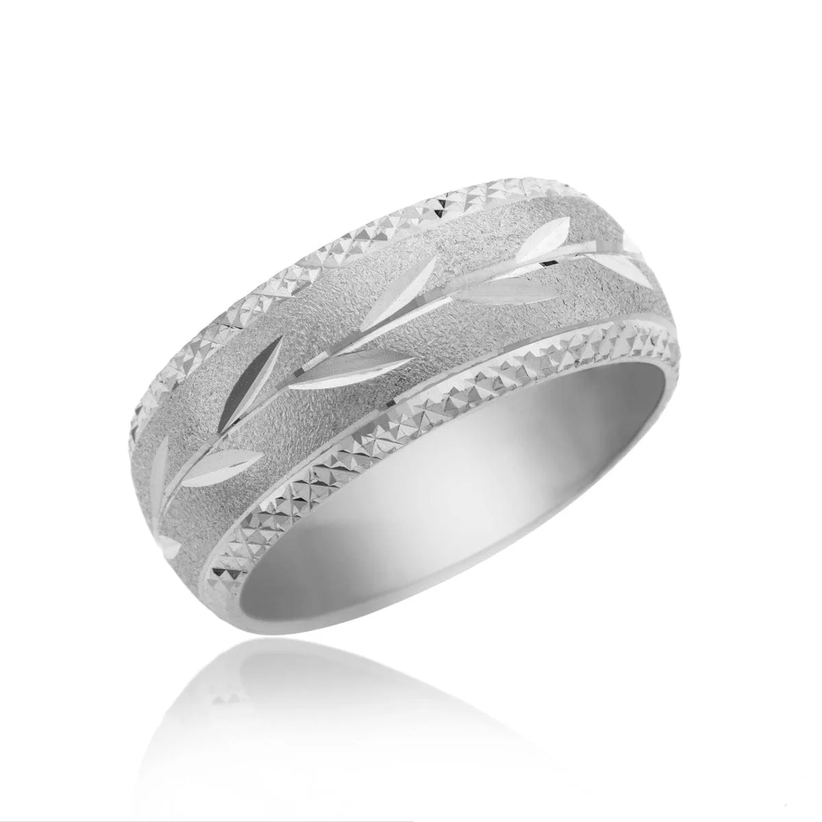 טבעת נישואין מעוצבת, 14K זהב, דגם R1248-08