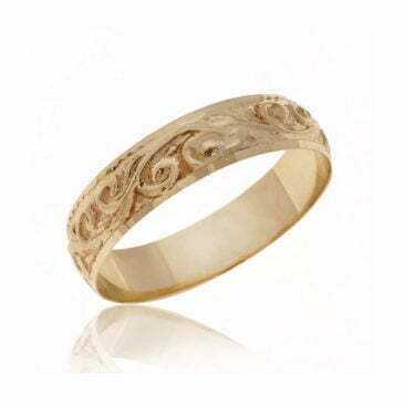 טבעת נישואין מעוצבת, זהב 14K, דגם R46T