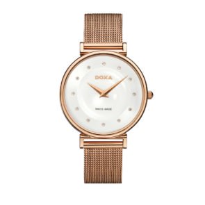 שעון Doxa לאישה מקולקציית D-Trendy משובץ קריסטלים, דגם 145.95.058.17