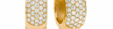 עגילי יהלומים, זהב 18k, משובצים 1.00 קראט יהלומים, קוטר 15 מ"מ, דגם ED1926
