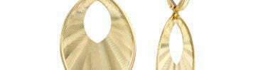 עגילים מעוצבים, זהב צהוב 14K, דגם E2380730A