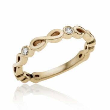 טבעת יהלומים, זהב 14K, משובצת 0.12 קראט יהלומים, דגם RD3455