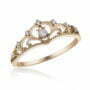 טבעת יהלומים, זהב 14K, משובצת 0.08 קראט יהלומים, דגם RD3560