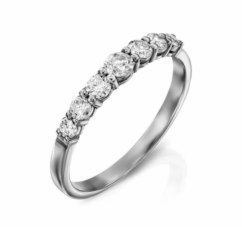 טבעת יהלומים בעיצוב קלאסי, זהב 14K, משובצת 0.44 קרט יהלומים, דגם RD3812