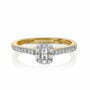 טבעת יהלומים בעיצוב קלאסי, זהב K14 משובצת 0.20 קראט יהלומים, דגם RDRB17737EG
