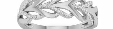 טבעת יהלומים מעוצבת, זהב 14K, משובצת 0.15 קראט יהלומים, דגם RDRF15407
