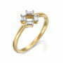 טבעת יהלומים ארבע, 14K זהב, משובצת 0.20 קראט יהלומים, דגם RDRF18765