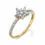 טבעת יהלומים בצורת כוכב, 14K זהב, משובצת 0.25 קראט יהלומים, דגם RDRF18768